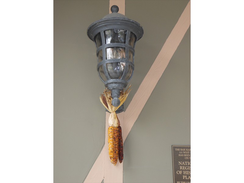 Original lamp on a cottage listed on the National Register of Historic Places